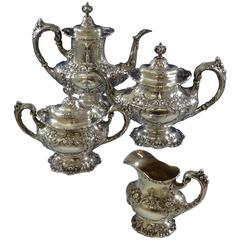Francis I by Reed and Barton Sterling Silver Tea Set Four-Piece, Date Mark, 1945 9