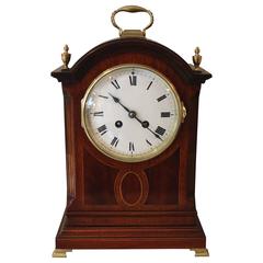 Edwardian Mahogany and Inlay Bracket Clock