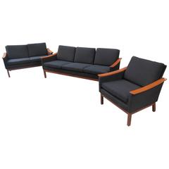 Teak Norwegian Suite of Living Room Seating