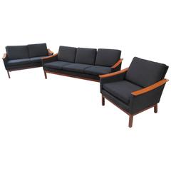 Teak Norwegian Suite of Living Room Seating 3