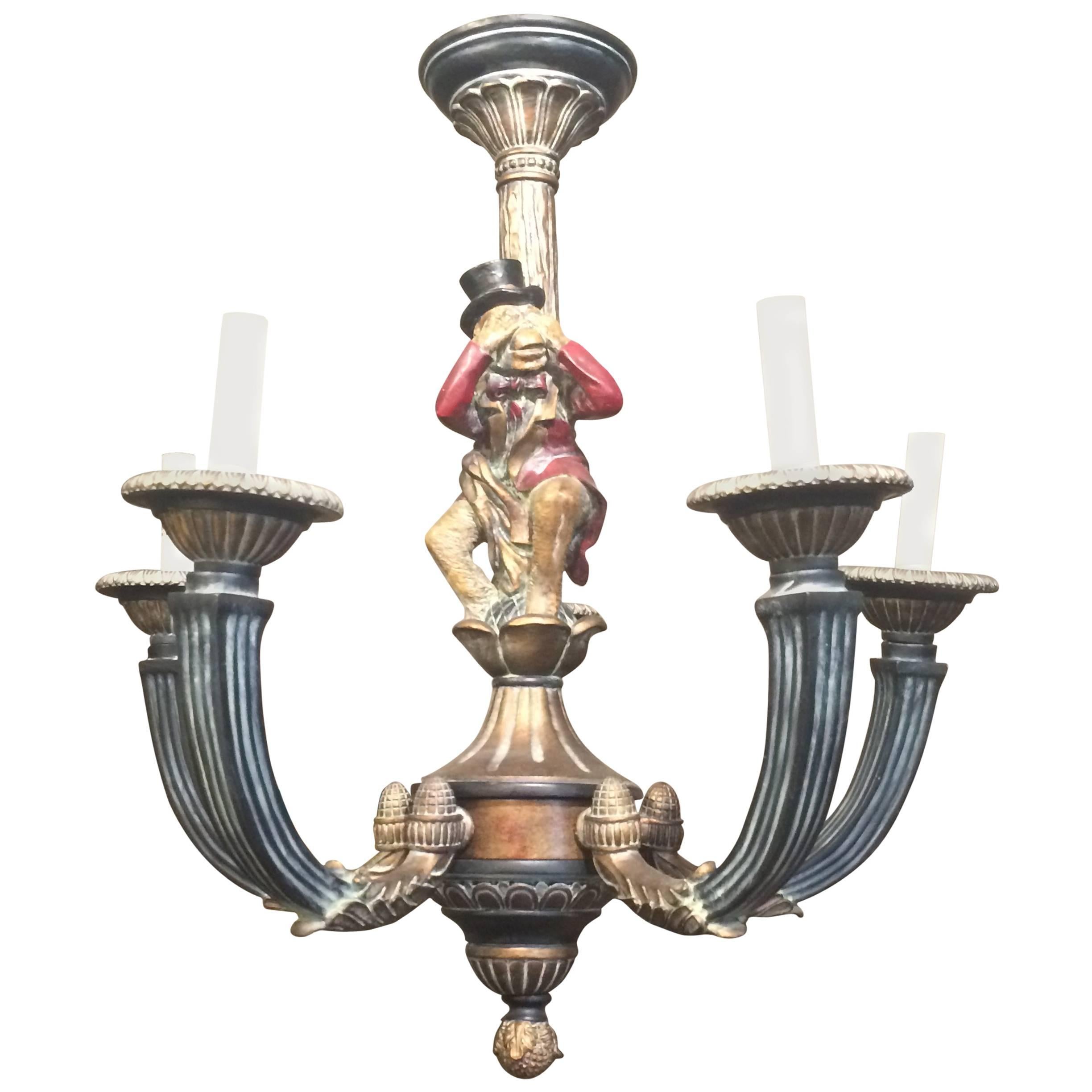 Fabulous See No Evil Monkey Chandelier