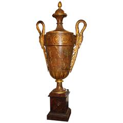 Early 19th Century European Tole Polychromed Urn or Finial 8