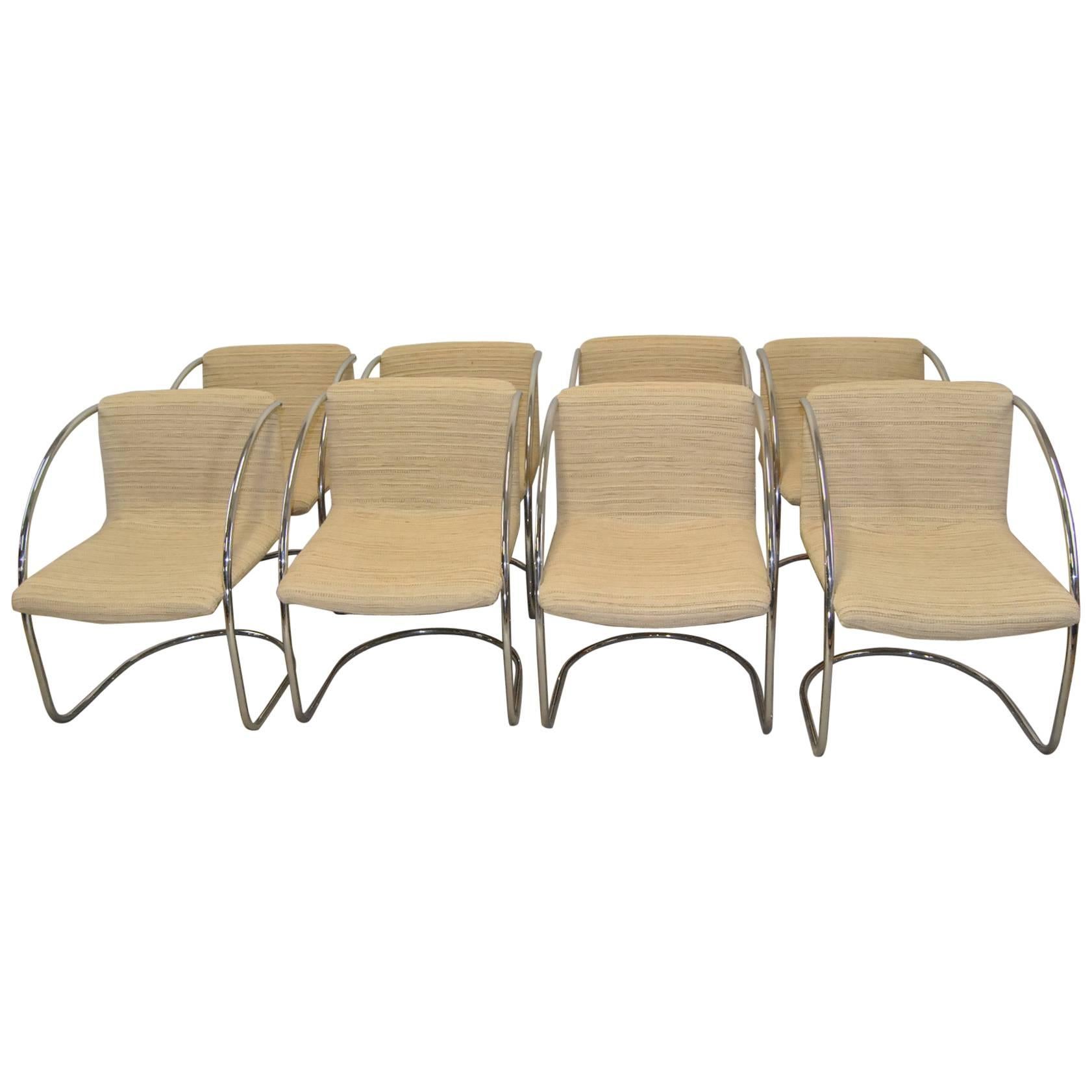 Mid-Century Modern Set of Eight Dining Chairs by Milo Baughman