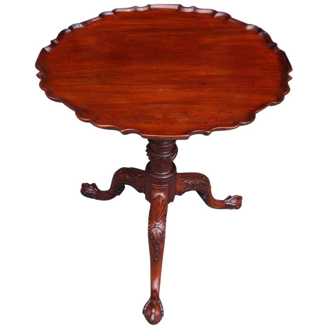 Scottish Mahogany Pie Crust Tilt Top Tea Table Circa 1760 For Scottish Mahogany Pie Crust Tilt Top Tea Table Circa 1760 For At 1stdibs