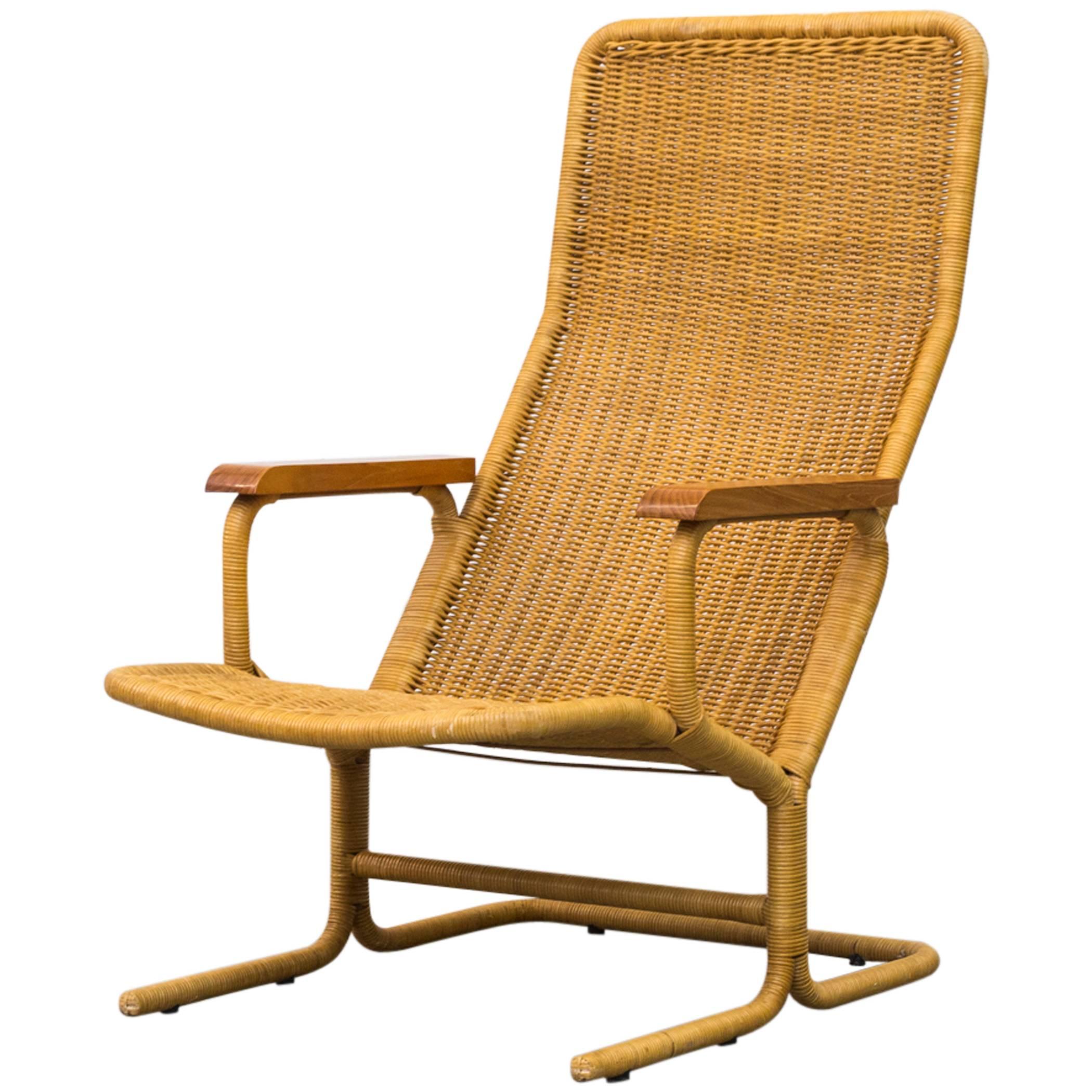 Dirk Van Sliedrecht High Back Lounge Chair with Cushion