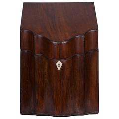 18th Century George III Mahogany and Inlaid Knife Box 4