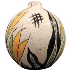 Boch Ceramic Vase in Art Deco Pattern 12