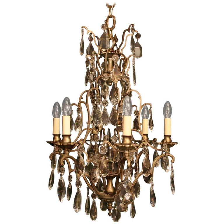 French Silver Birdcage Antique Chandelier at 1stDibs