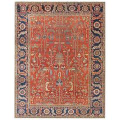 Antique Persian All-Over Serapi Rug