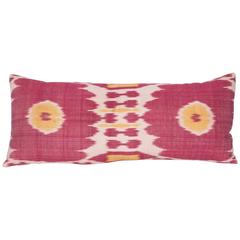 Pillow Made Out of a Late 19th Century Uzbek Bukhara Ikat Fragment