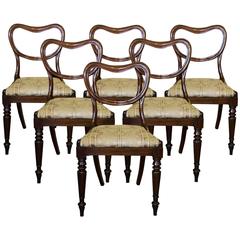 Set of Six Late Regency Rosewood Dining Chairs 3