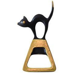 Walter Bosse Cat Figurine Bottle Opener Vienna, 1950s