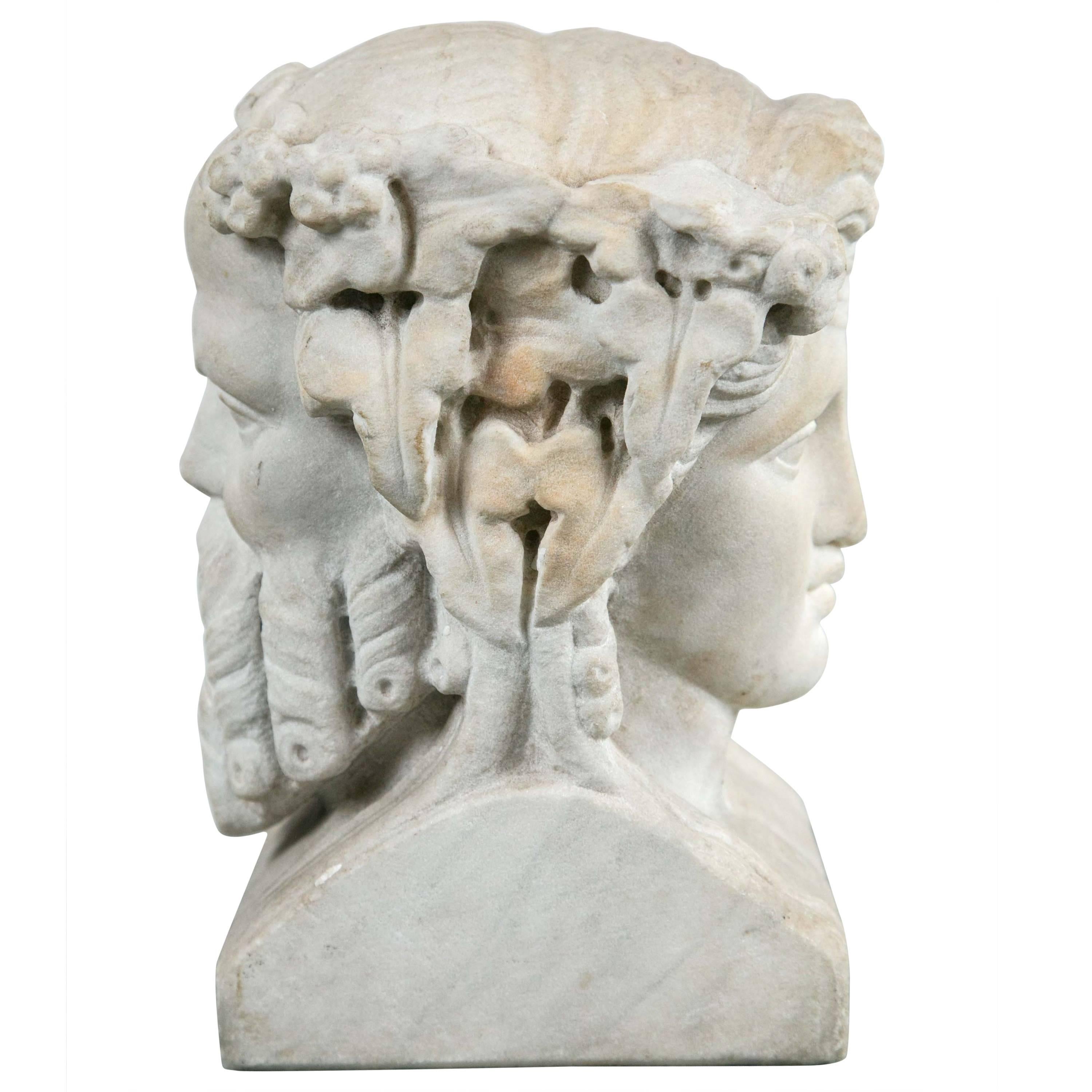 Carved Bust of the God Janus