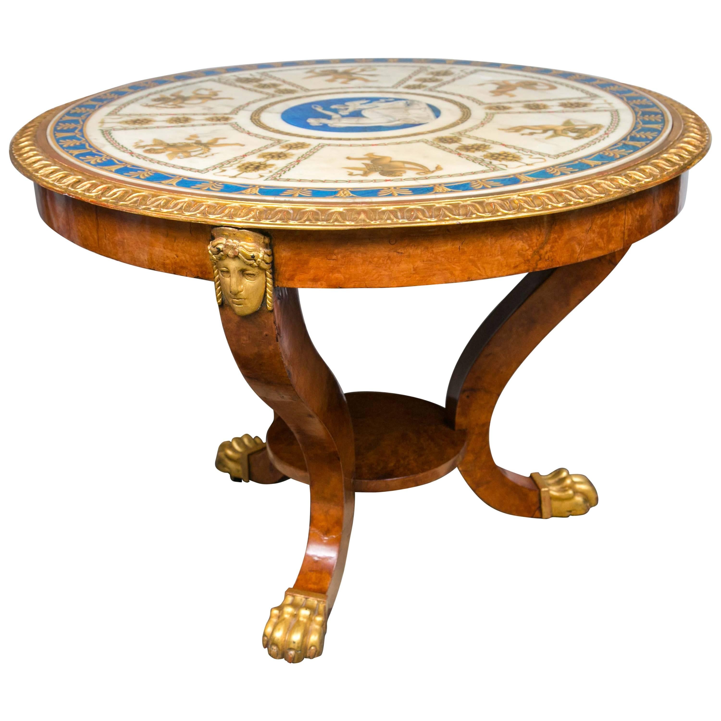 Russian or Baltic Unusual  Center Table For Sale