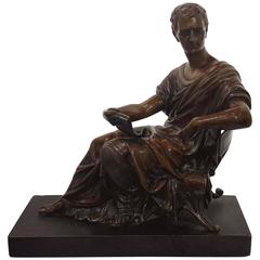 19th Century Grand Tour Bronze Sculpture of Young Julius Caesar
