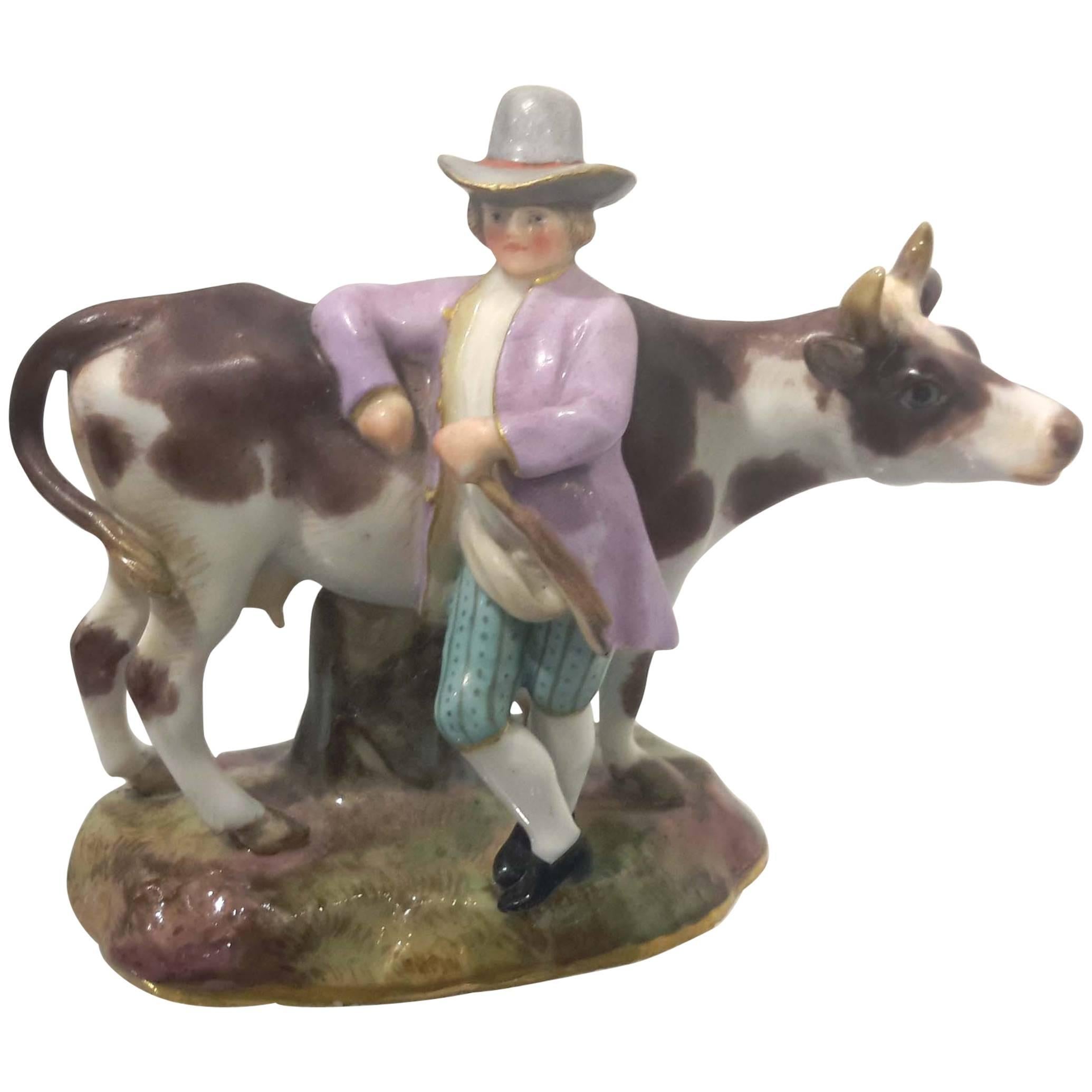 Meissen Porcelain Figure with Cow, Germany, circa 1890