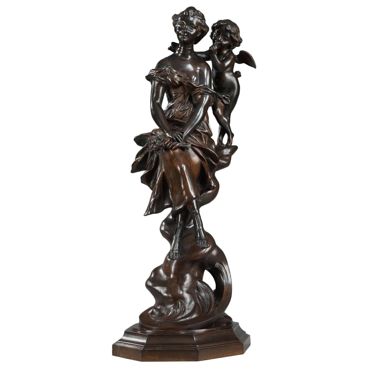 Art Nouveau Bronze Group, Charles Perron