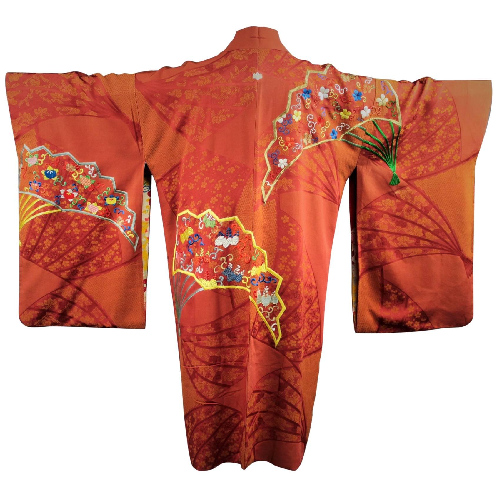 kimono jacket red