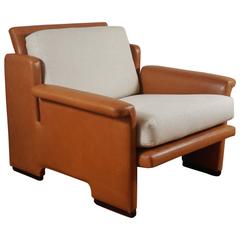 Two-Tone, Upholstered Lounge Chair