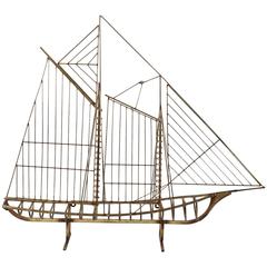 Curtis Jere Metal Boat Sculpture 3