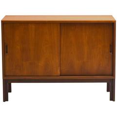 Vintage Thin Profile Sideboard in Teak and Rosewood Produced in Denmark