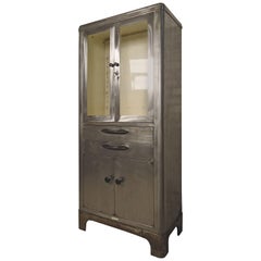 Vintage Medical Cabinet with Industrial Finish