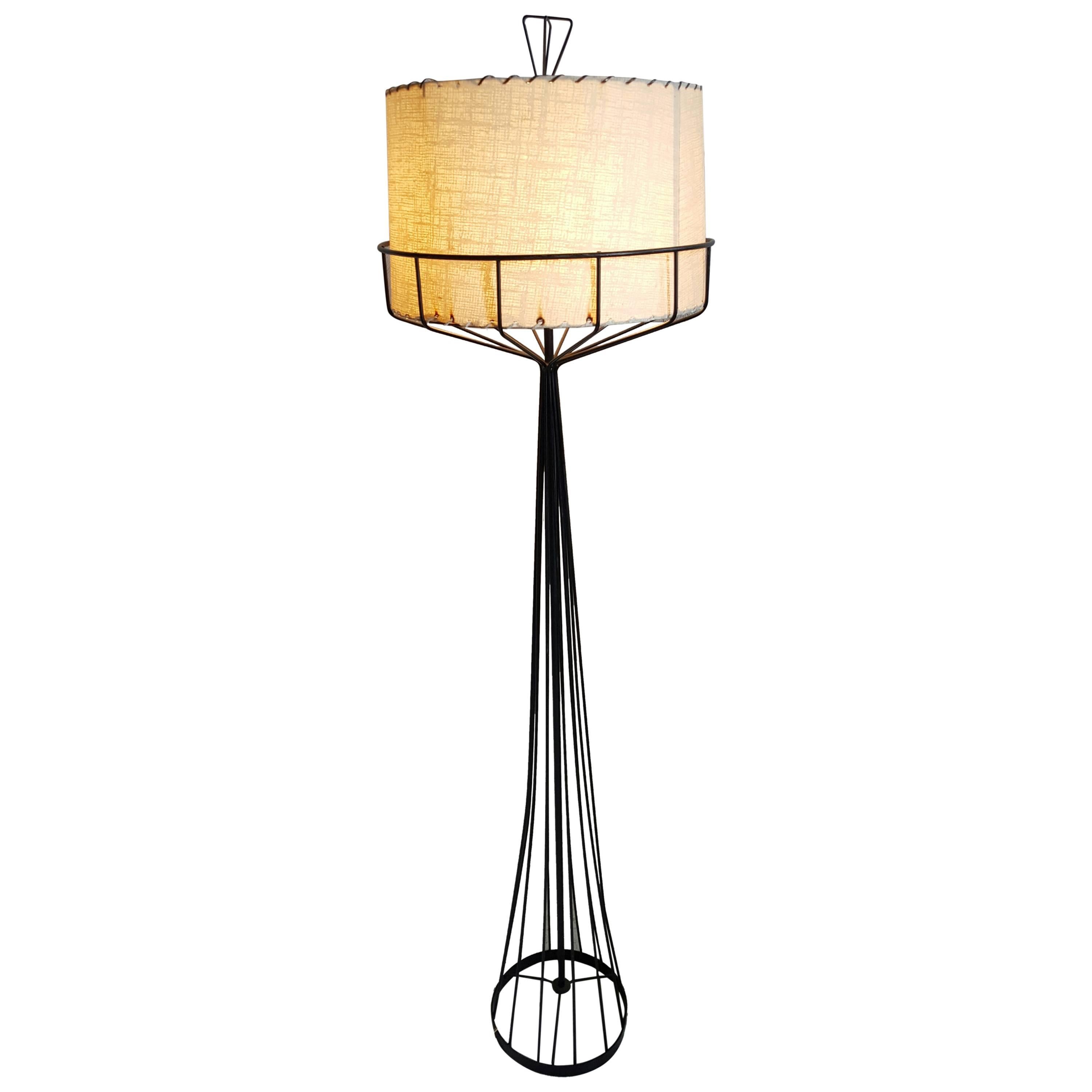 Tony Paul Floor Lamp from the Wire Series, Mid-Century Modern