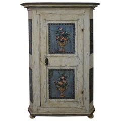 18th Century Painted Armoire from Alsace