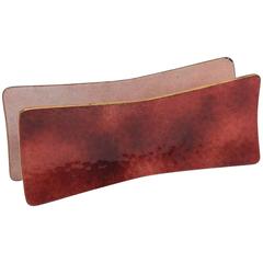 Red Enamel Door Handle by Paolo De Poli, 1960s 10