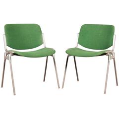 Set of Two Stackable Chairs by Giancarlo Piretti for Castelli
