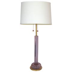 Tall Mid-Century Modern Murano Glass Lamp by Marbro 10