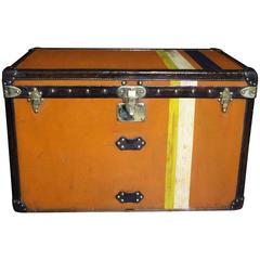 1910s Orange Louis Vuitton Steamer Trunk, Malle Louis Vuitton