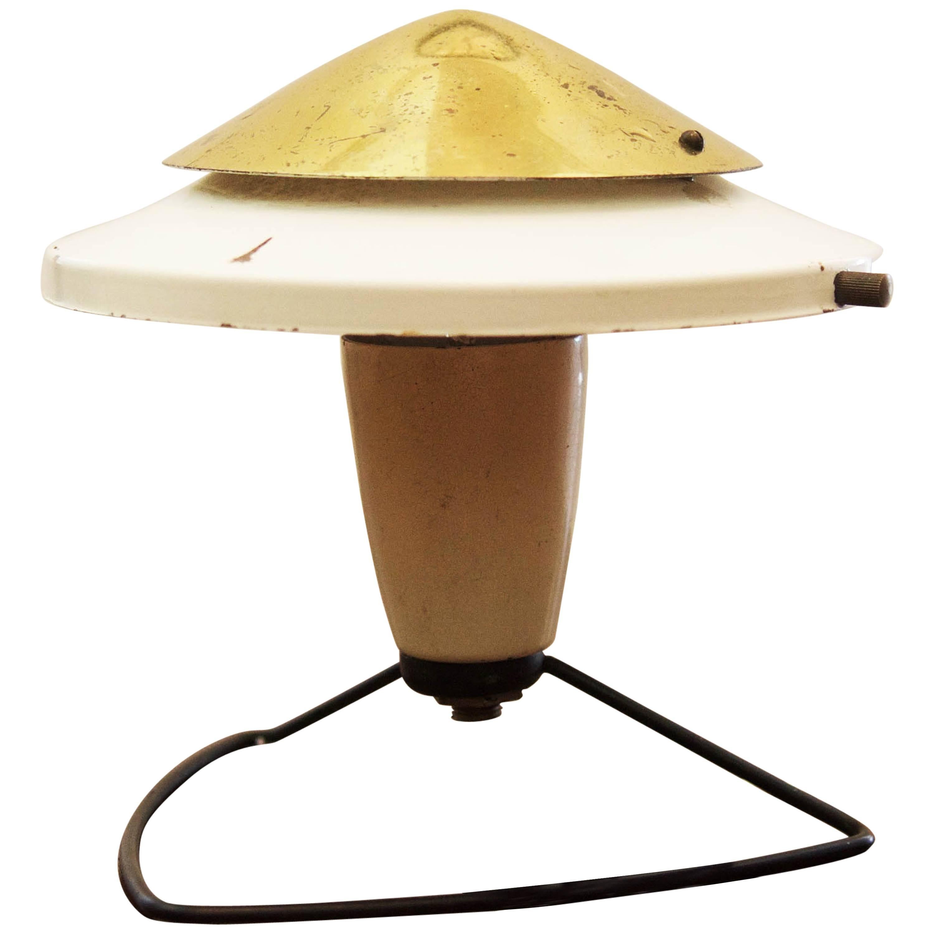 White Mid-Century Table or Wall Lamp For Sale