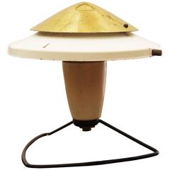 Lampada da tavolo o da parete bianca di metà secolo