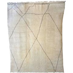 Oversized Ivory Beni Ouarain Carpet 4