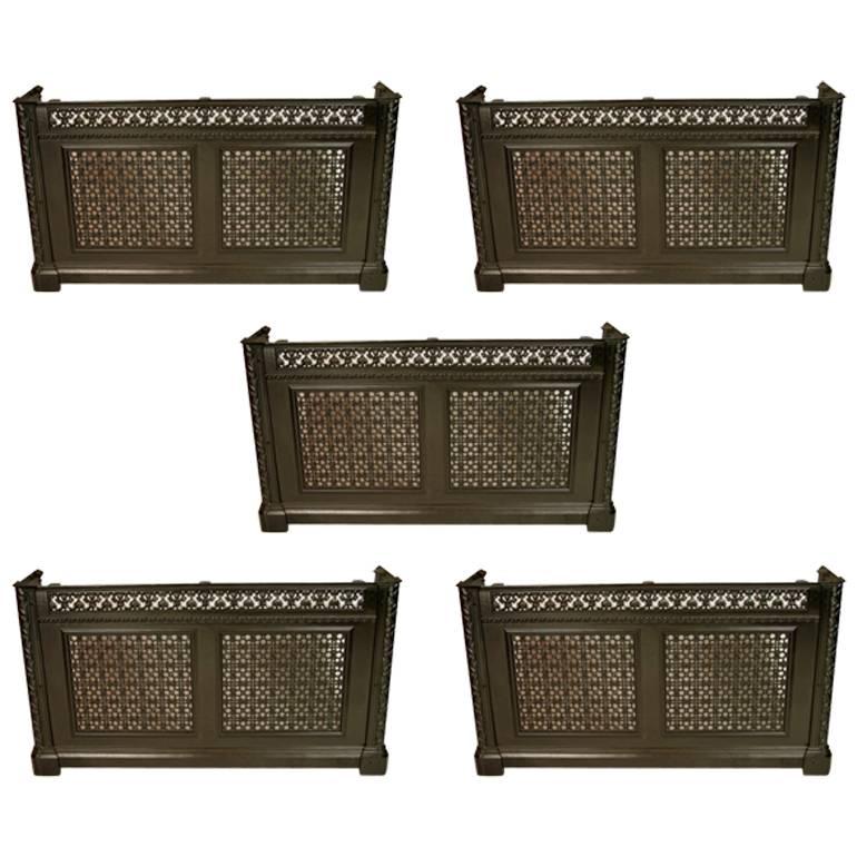Four Cast Iron Consoles/Radiator Covers from The Royal Liverpool School of Music For Sale