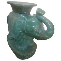 Vintage 1940s Chinese Ceramic Elephant Garden Stool