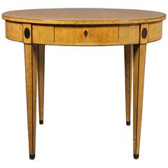 Biedermeier Karelian Birch Center Table 7