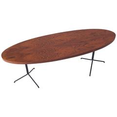 Vintage Rosewood Coffee Table 'Surf Board' Shape, circa 1950