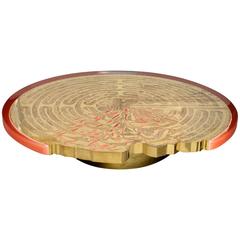 Exceptional Coffee Table by Armand Jonckers "Labyrinth"