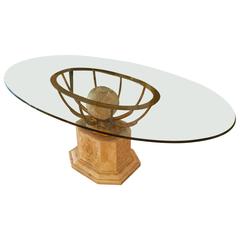 Oval 1970s Dining Table