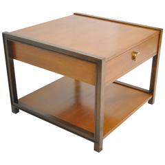Walnut Side Table or Nightstand by Edward Wormley for Dunbar