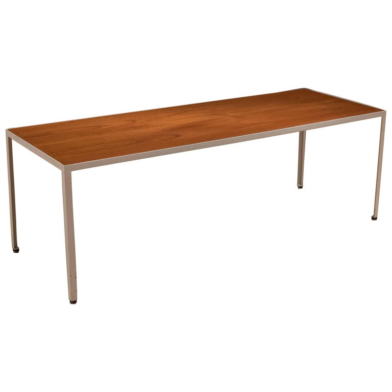 Vintage Nelson Steel Frame Teak Coffee Table at 1stDibs