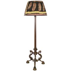 Antique Finely Cast Napoleon III Bronze Standard Lamp