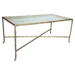 French Bagues Faux Bronze Bamboo Cocktail Table 9