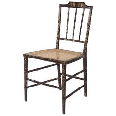 Antique George III Painted Side Chair in the Manner of Hepplewhite