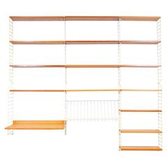 String Shelving System with Desk by Nisse Strinning