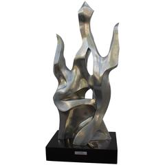 Seymour Meyer Bronze "Flame" Sculpture