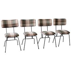 Set of Four Dorothy Schindele Wrought Iron Dining Chairs
