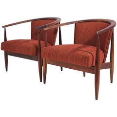 Sculptural Kodawood Walnut Sitting Lounge Chairs 3